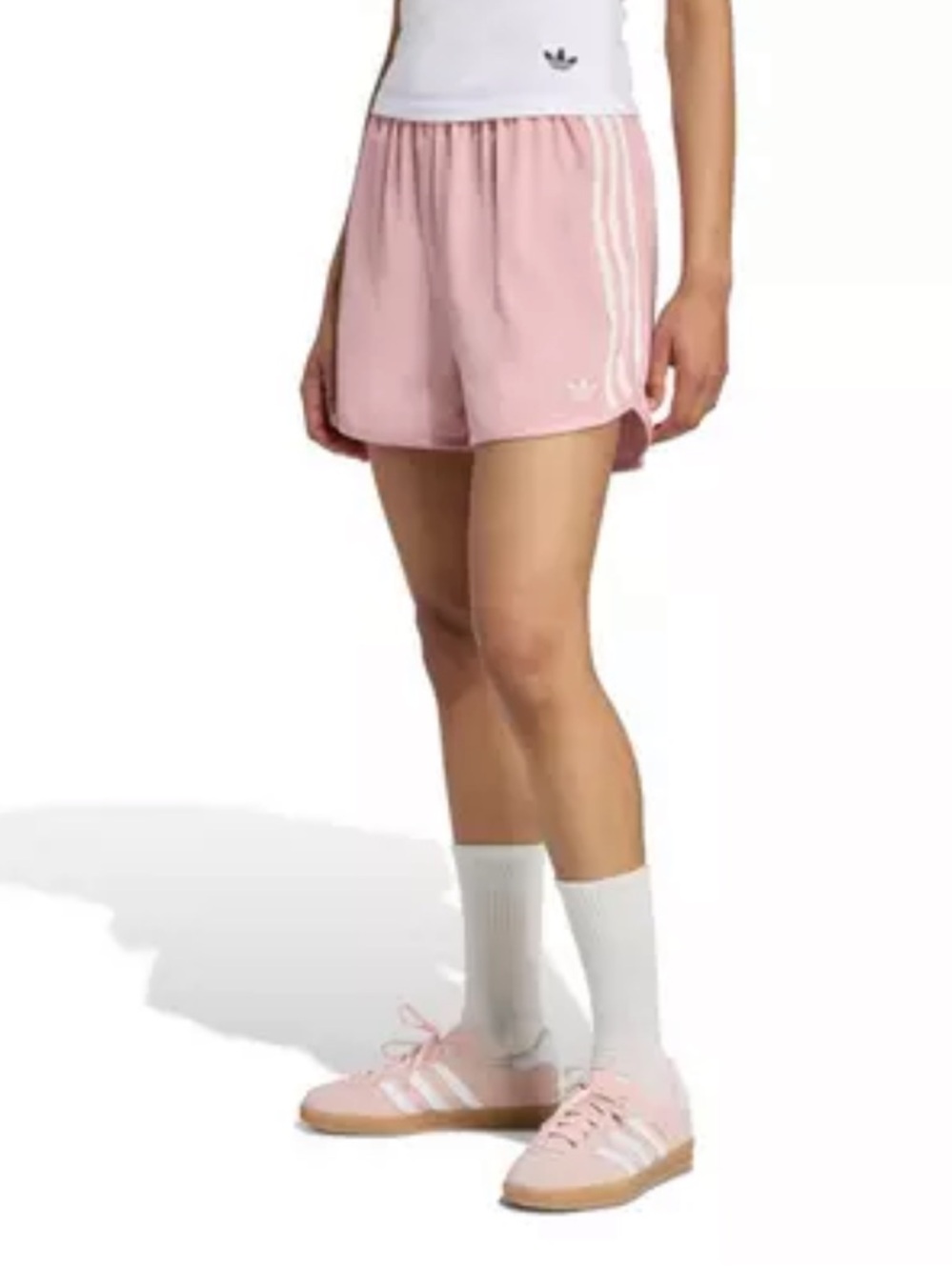adidas Originals Women's Satin Ruffle 3-Stripes Shorts - NWOT